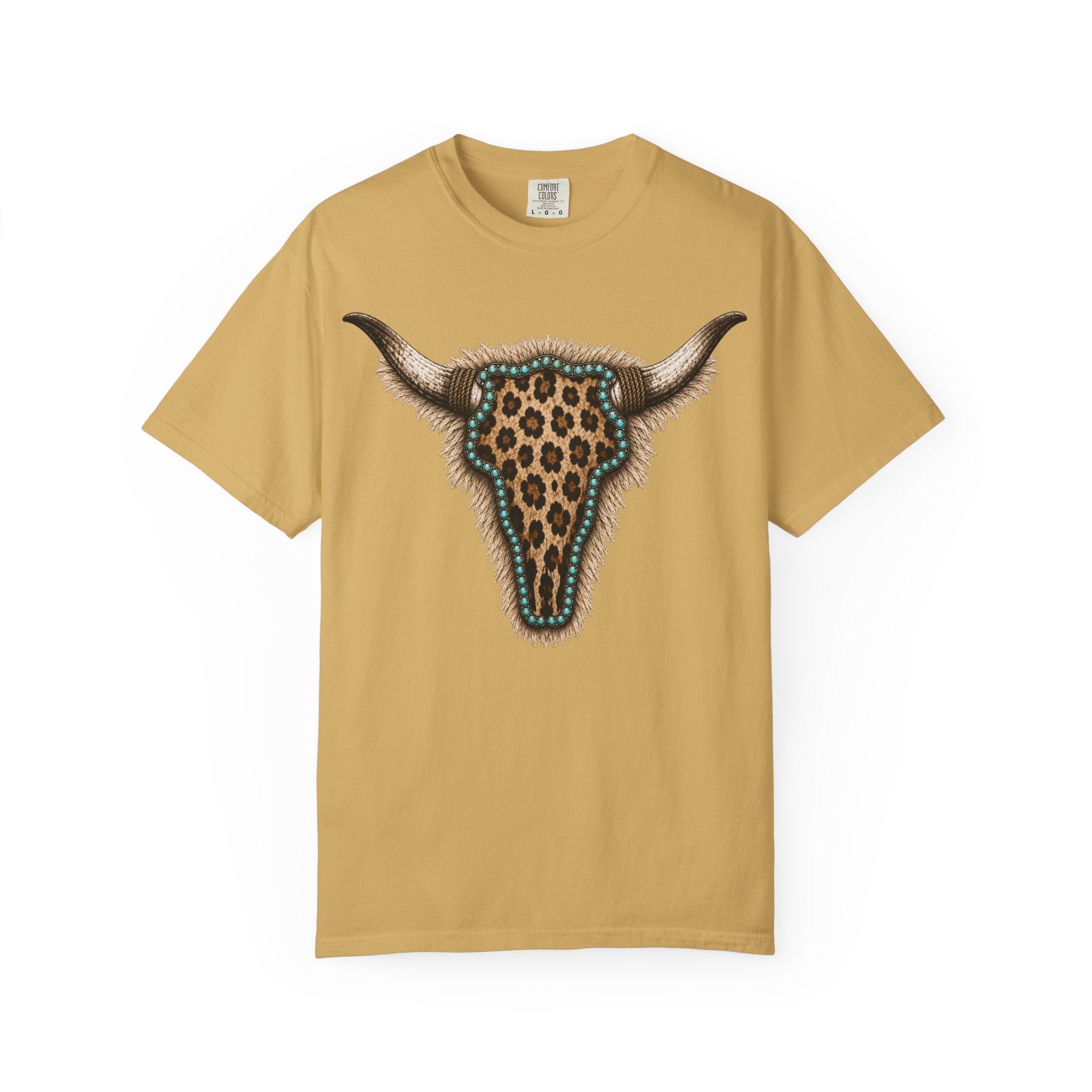 Leopard Skull Tee — Western Bull Skull Graphic T-Shirt