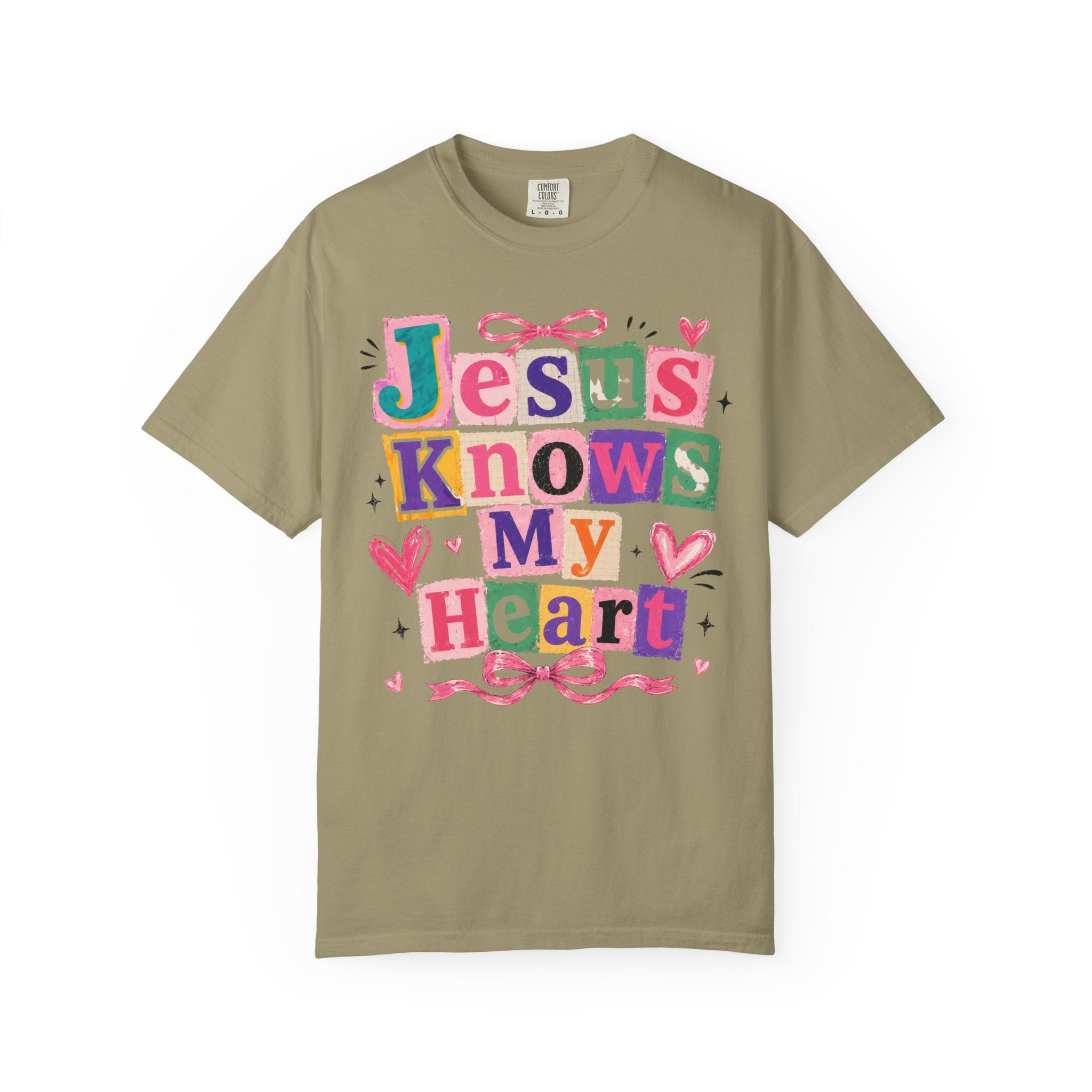 Jesus Knows My Heart T-Shirt — Colorful Faith Graphic Tee