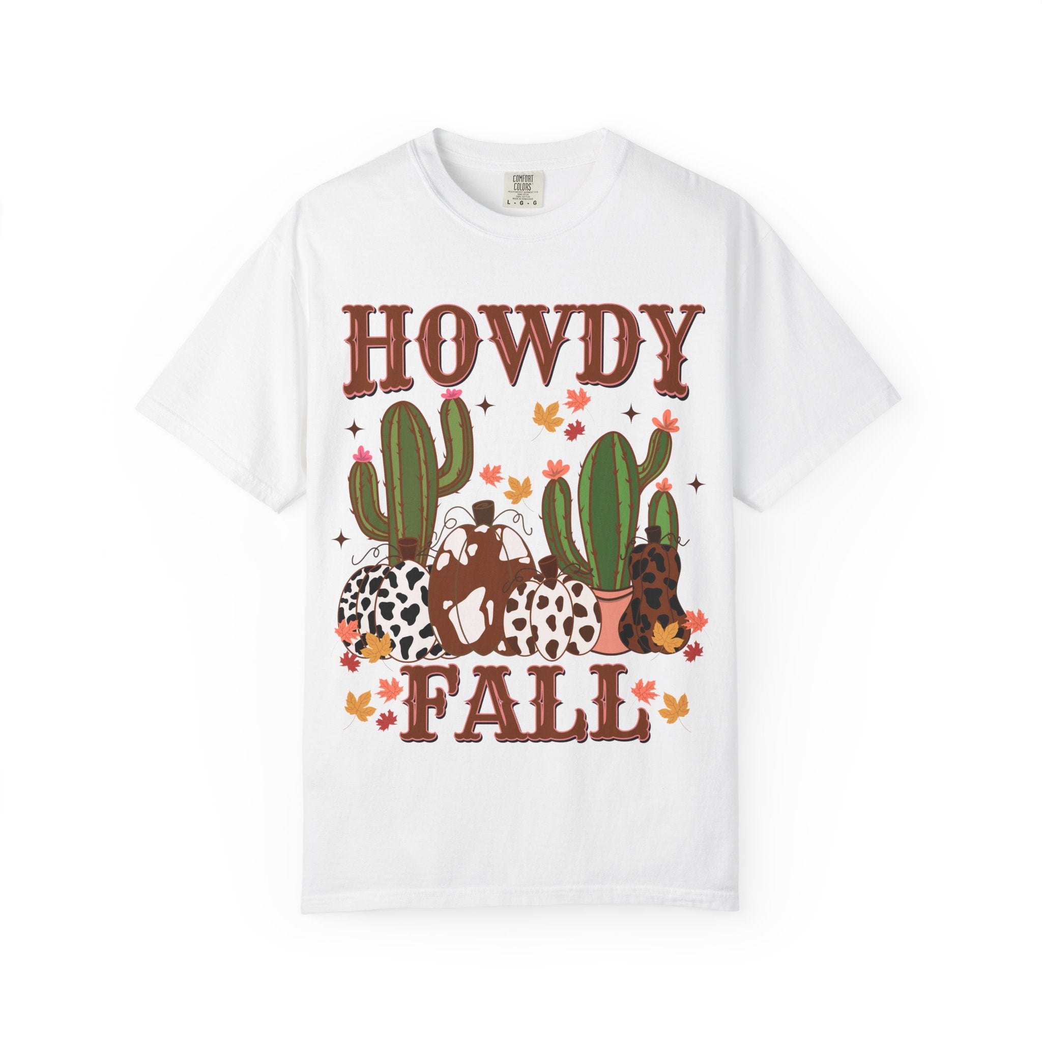 Howdy Fall Graphic Tee — Western Cactus Pumpkin Autumn T-Shirt