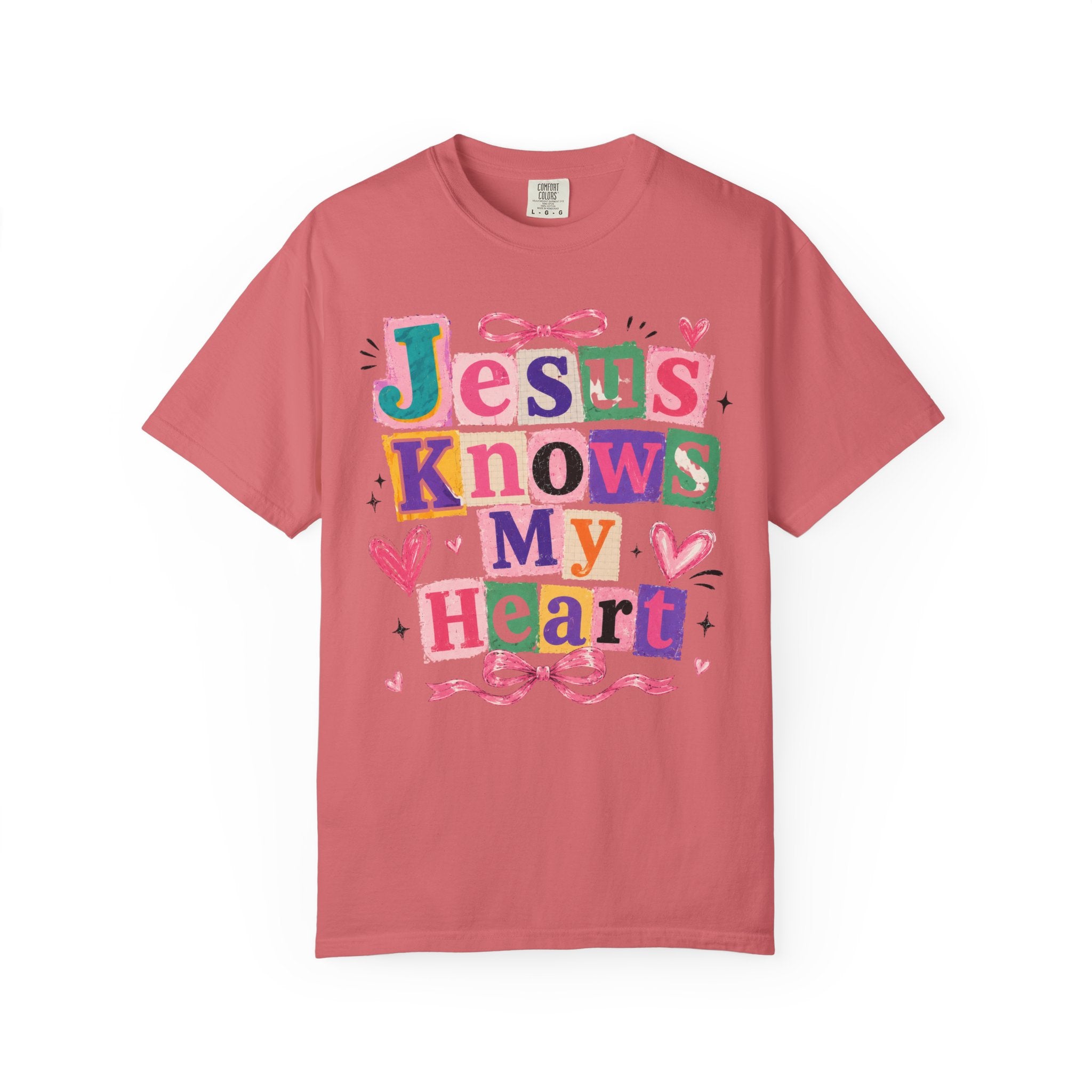 Jesus Knows My Heart T-Shirt — Colorful Faith Graphic Tee