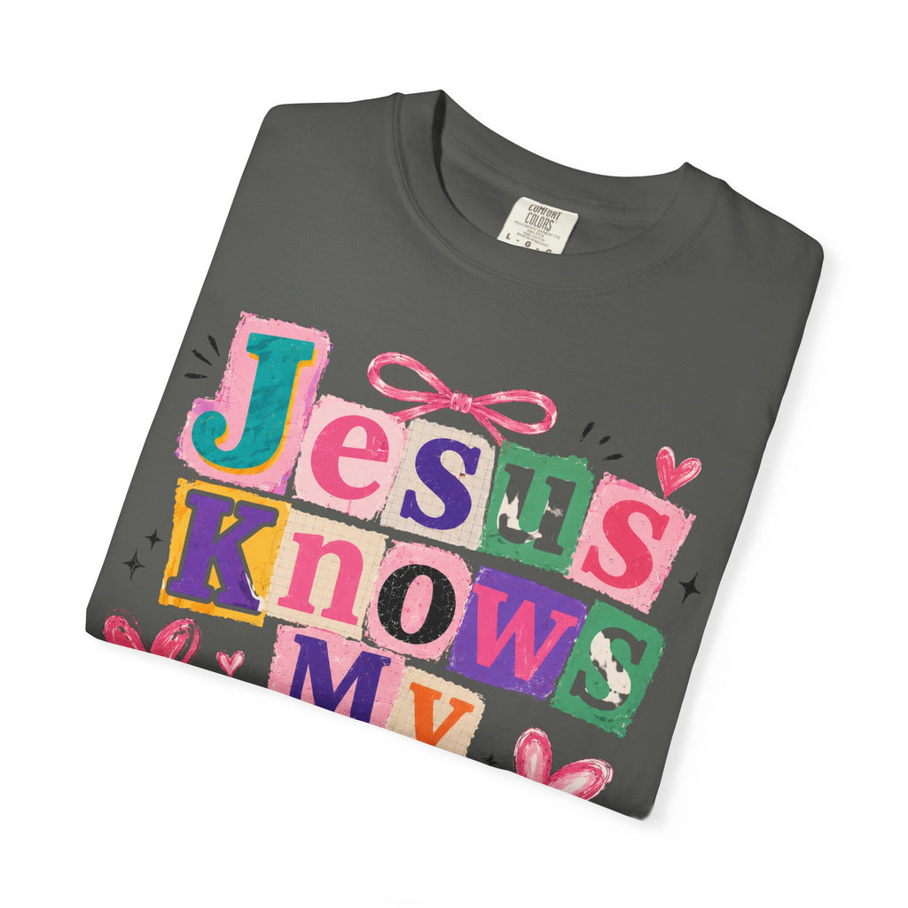 Jesus Knows My Heart T-Shirt — Colorful Faith Graphic Tee