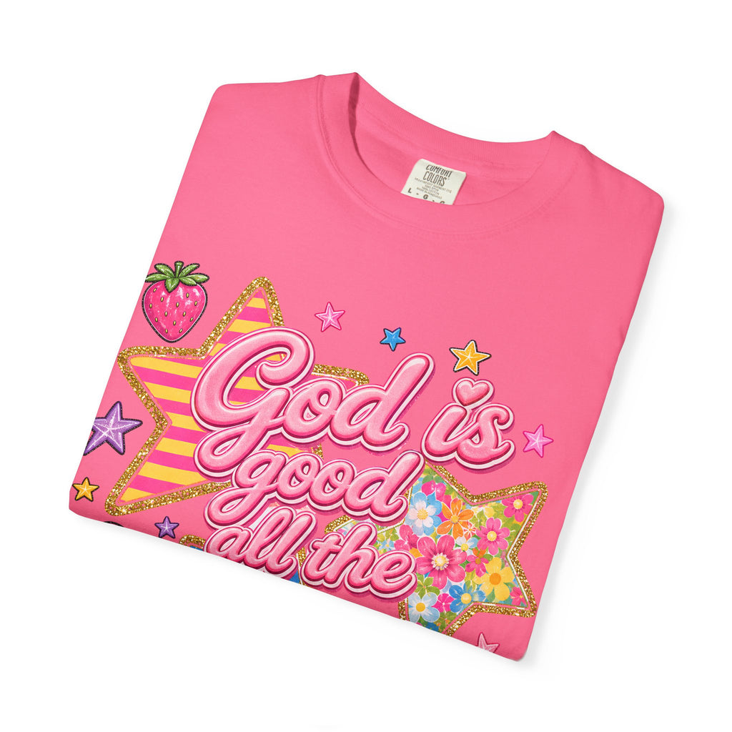 God Is Good All the Time T-Shirt — Retro Pastel Faith Graphic Tee