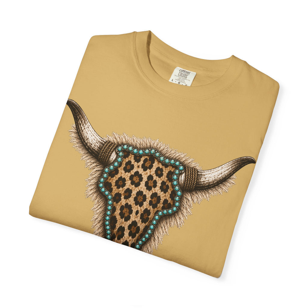 Leopard Skull Tee — Western Bull Skull Graphic T-Shirt