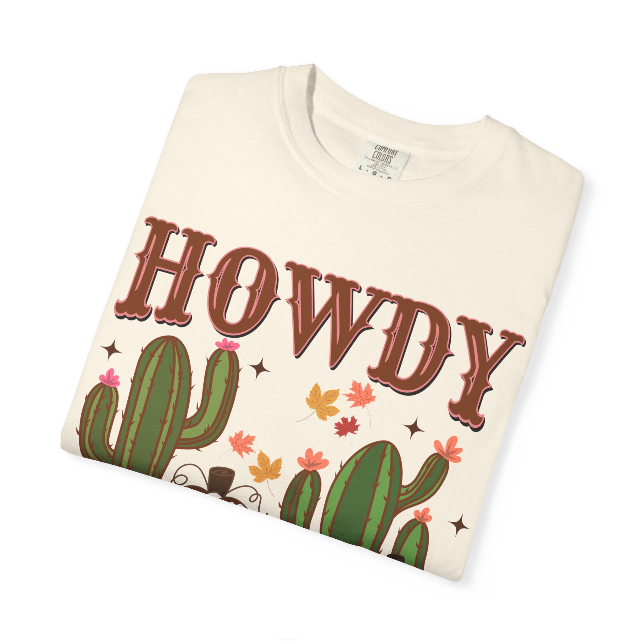 Howdy Fall Graphic Tee — Western Cactus Pumpkin Autumn T-Shirt