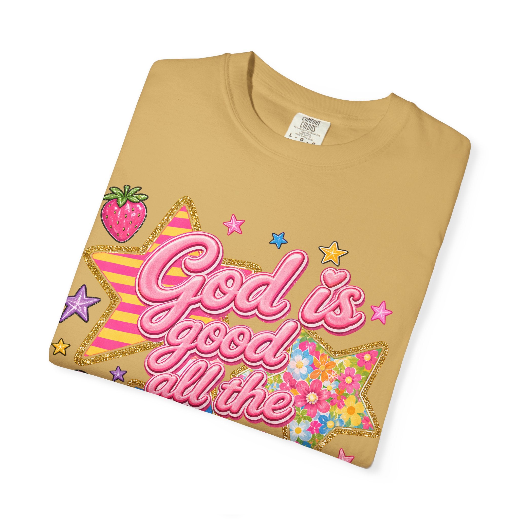 God Is Good All the Time T-Shirt — Retro Pastel Faith Graphic Tee