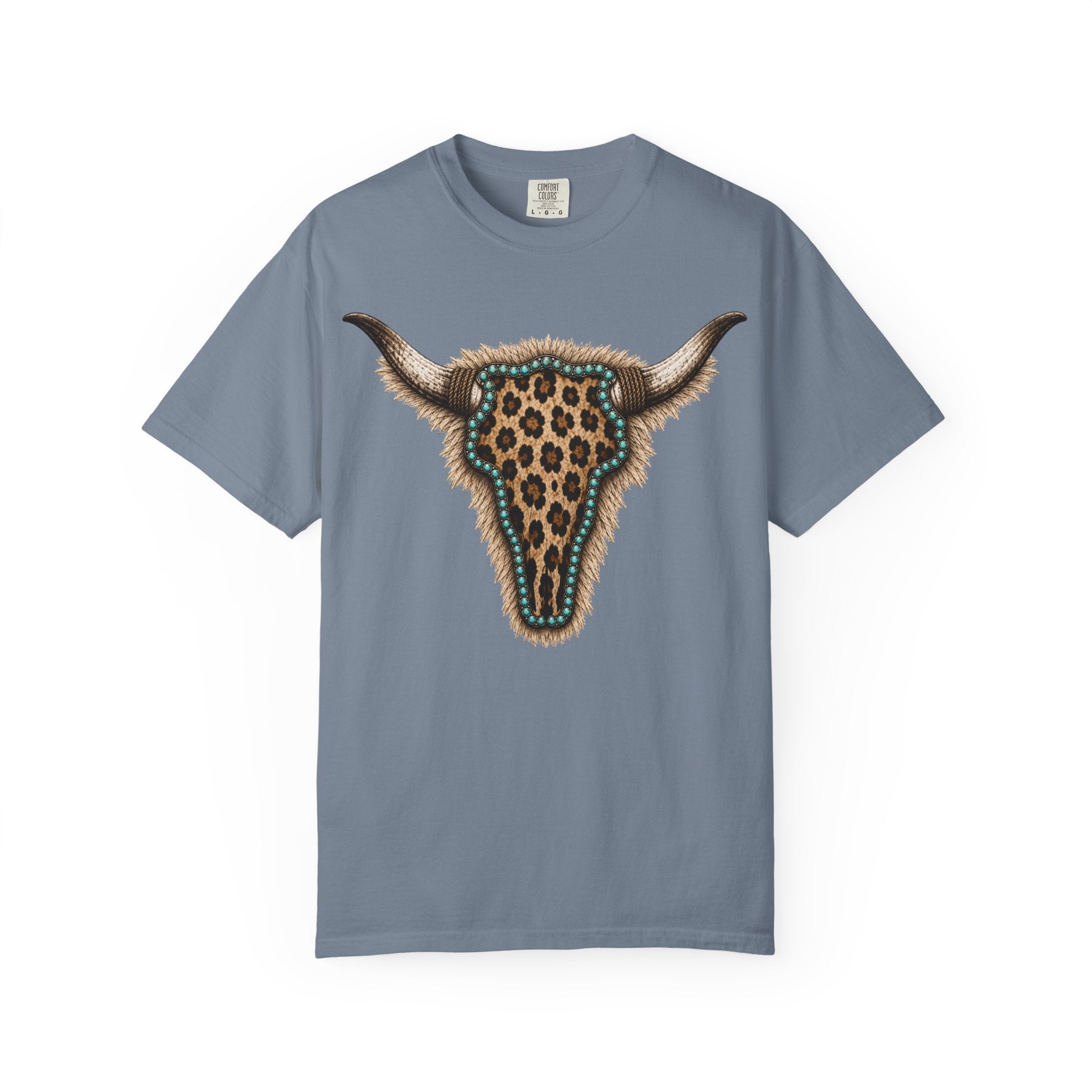 Leopard Skull Tee — Western Bull Skull Graphic T-Shirt