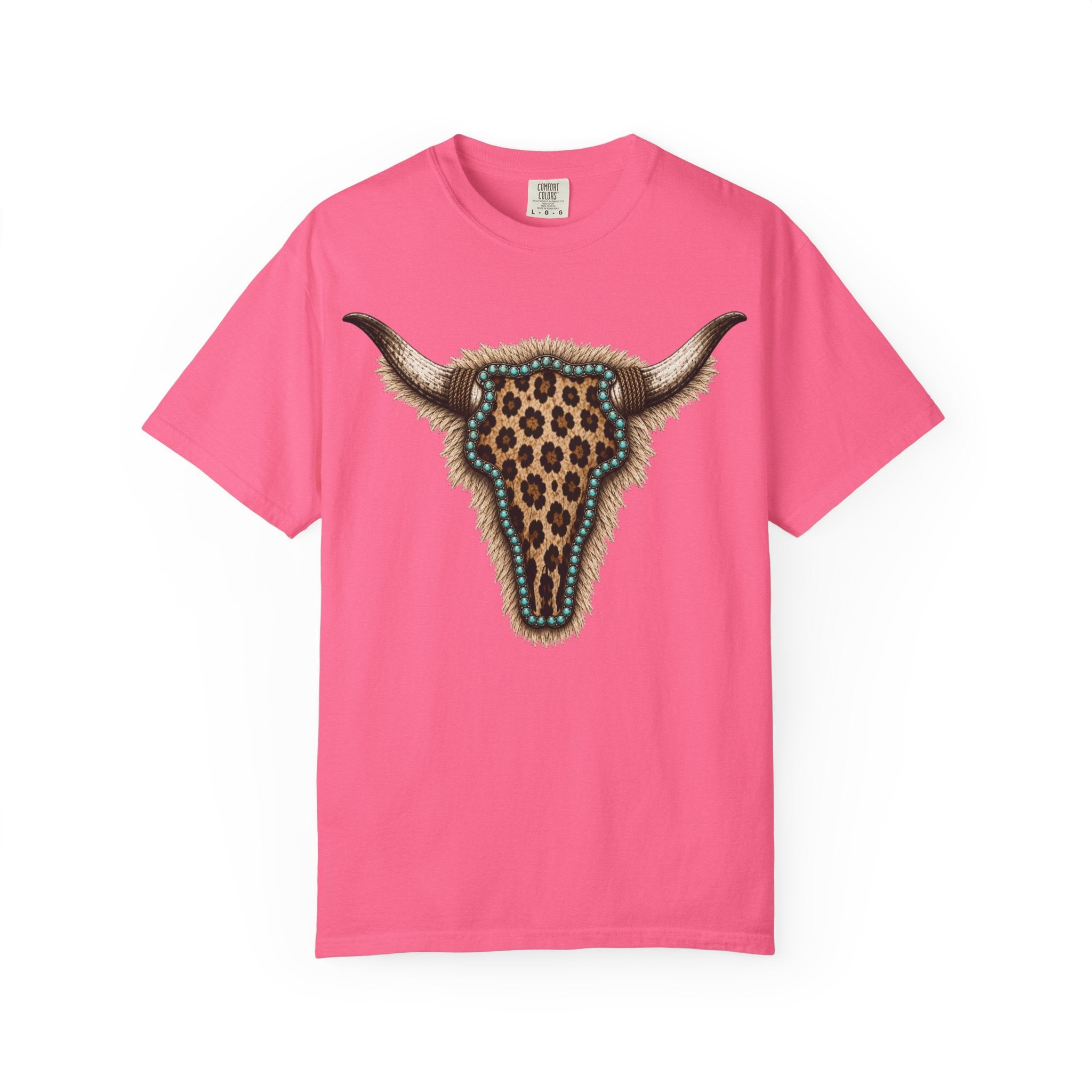 Leopard Skull Tee — Western Bull Skull Graphic T-Shirt