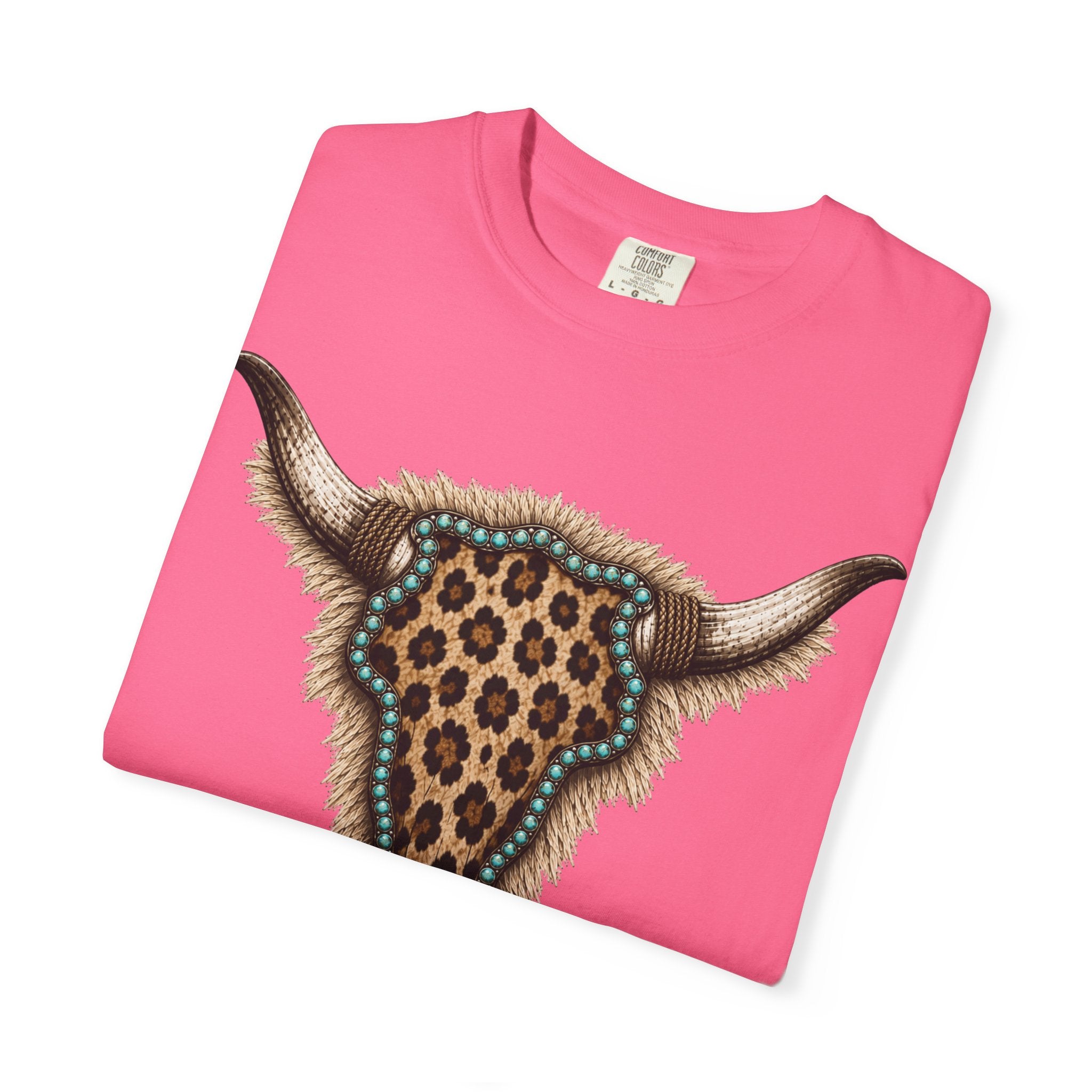 Leopard Skull Tee — Western Bull Skull Graphic T-Shirt