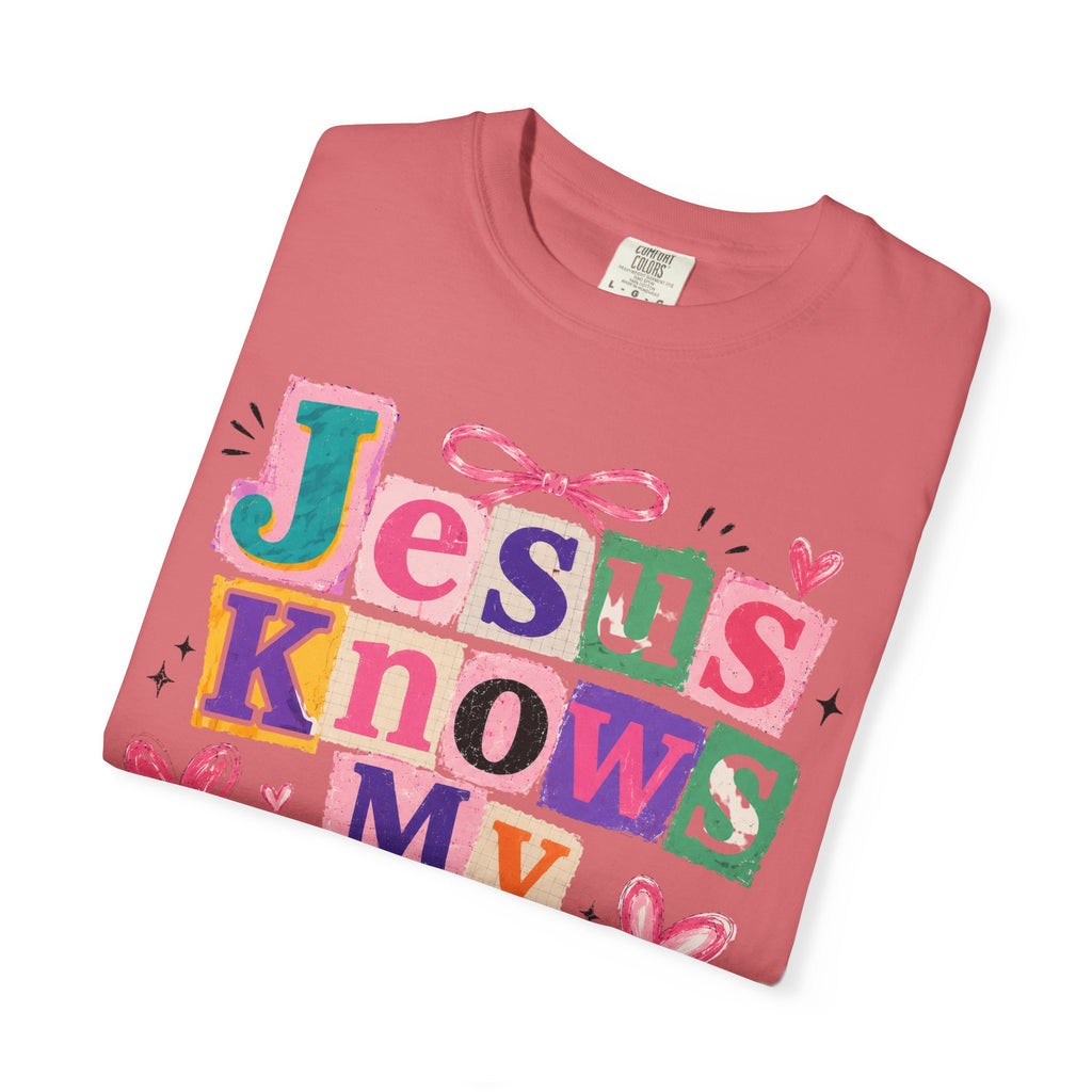 Jesus Knows My Heart T-Shirt — Colorful Faith Graphic Tee