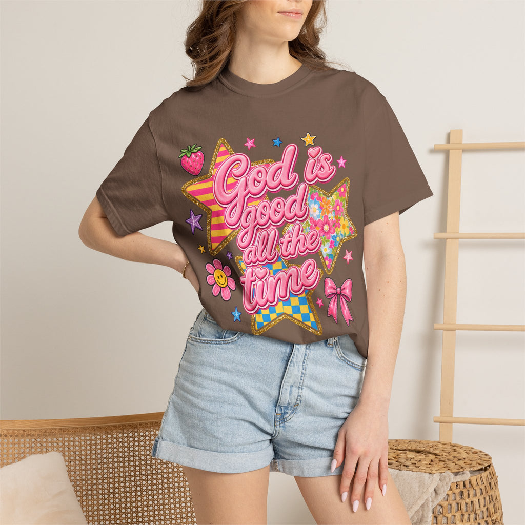 God Is Good All the Time T-Shirt — Retro Pastel Faith Graphic Tee