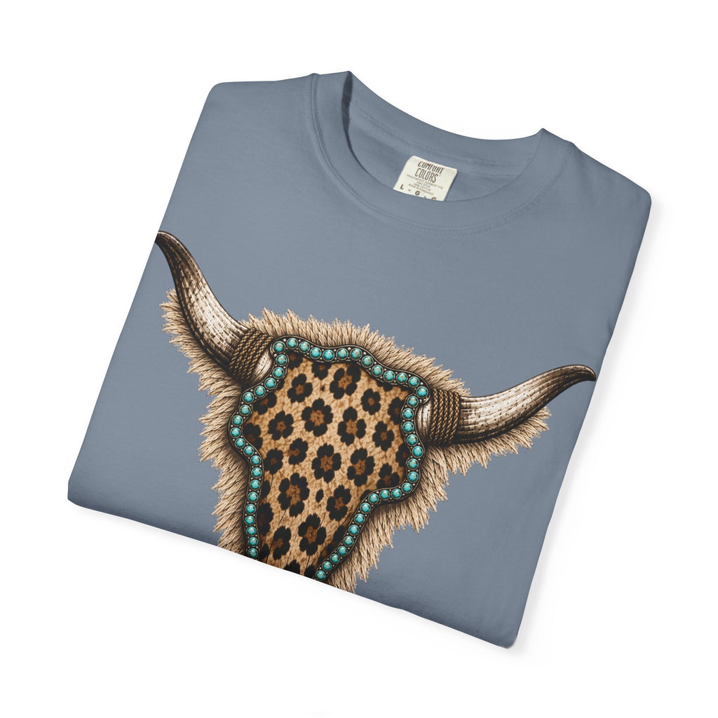 Leopard Skull Tee — Western Bull Skull Graphic T-Shirt