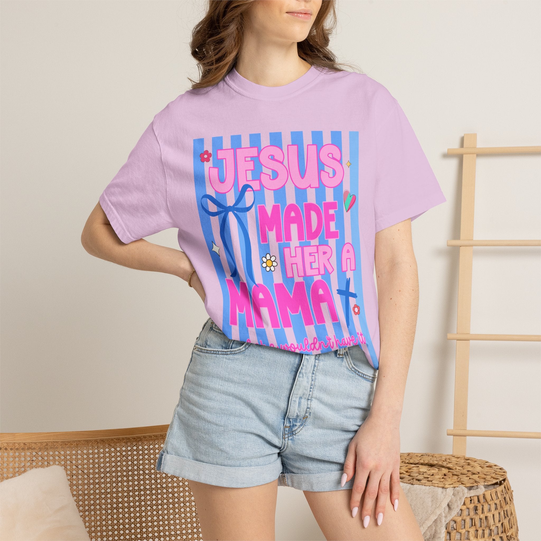 Jesus Made Her a Mama Tee — Cute Faith-Based