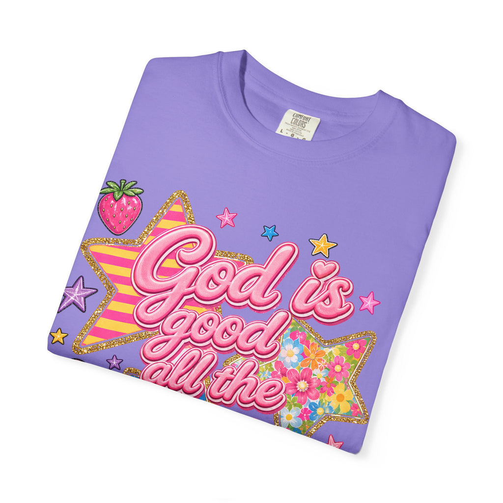 God Is Good All the Time T-Shirt — Retro Pastel Faith Graphic Tee
