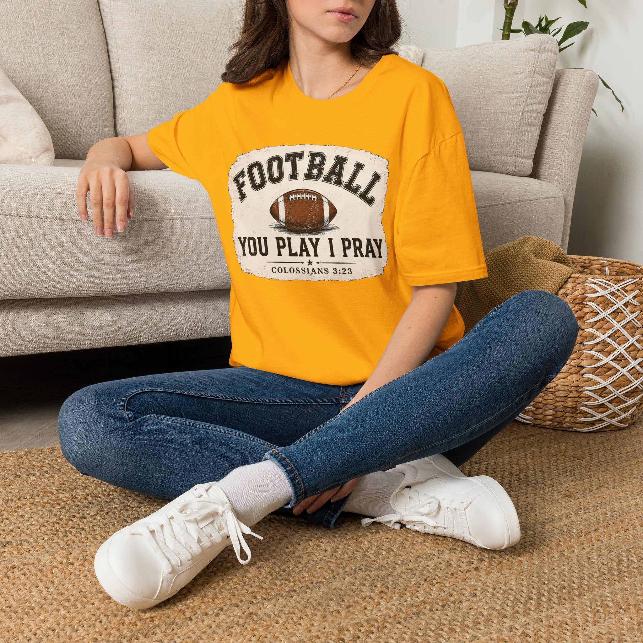 Football 'You Play I Pray' T‑Shirt — Christian Football Fan Tee