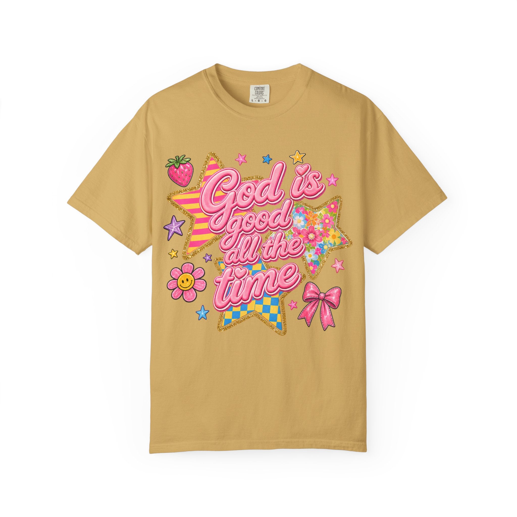 God Is Good All the Time T-Shirt — Retro Pastel Faith Graphic Tee