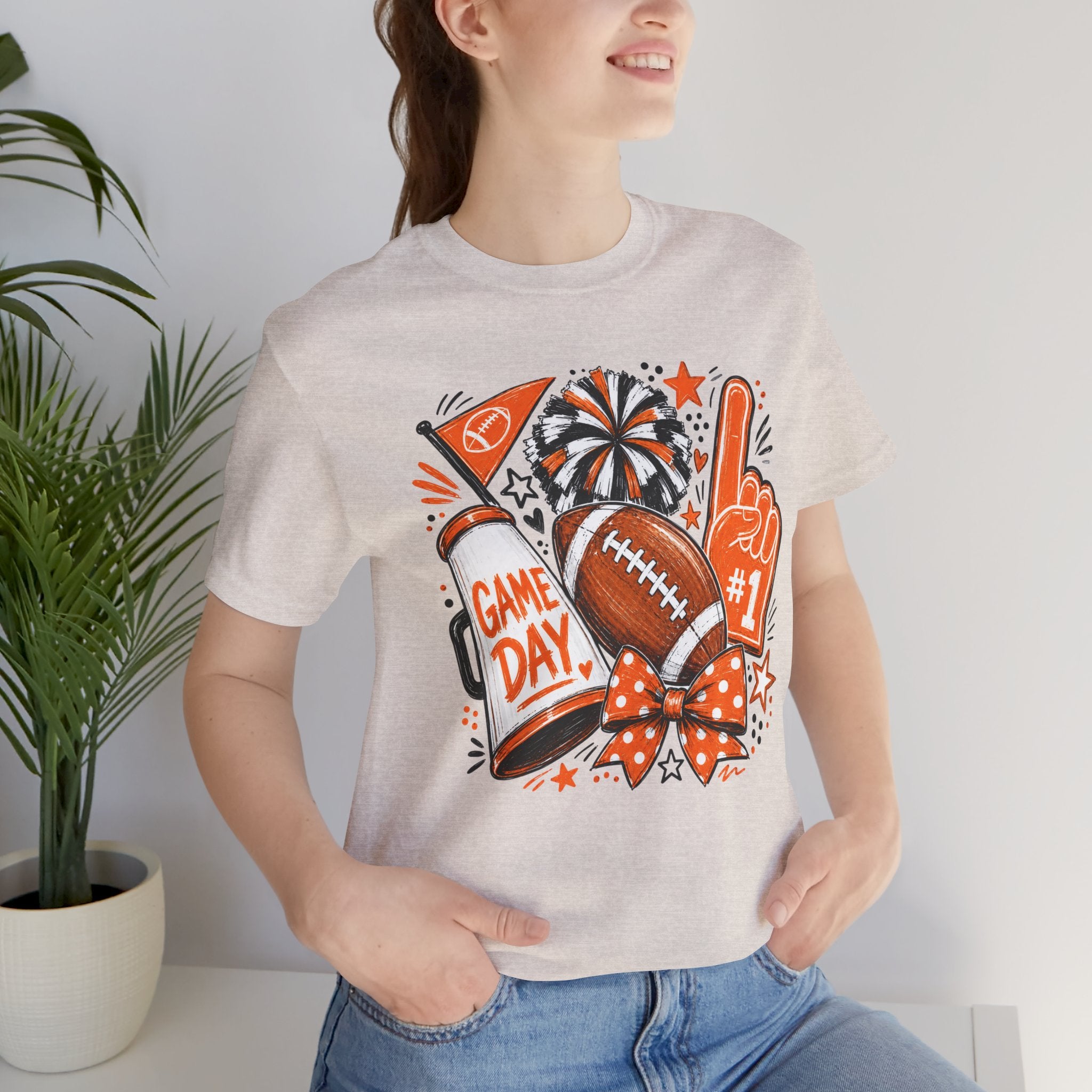 Game Day Football Tee – Cheer Squad Fan Shirt ("Game Day")