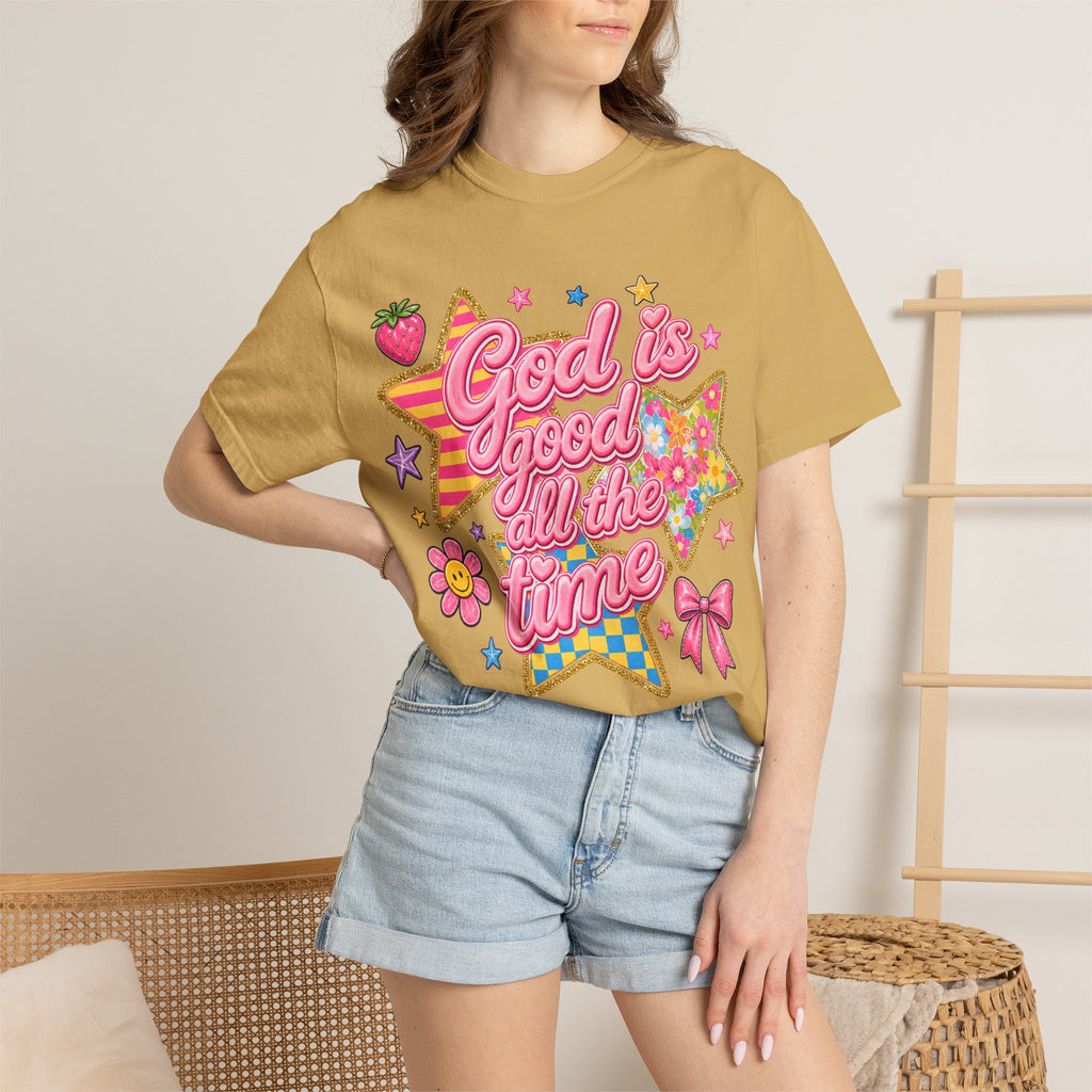 God Is Good All the Time T-Shirt — Retro Pastel Faith Graphic Tee