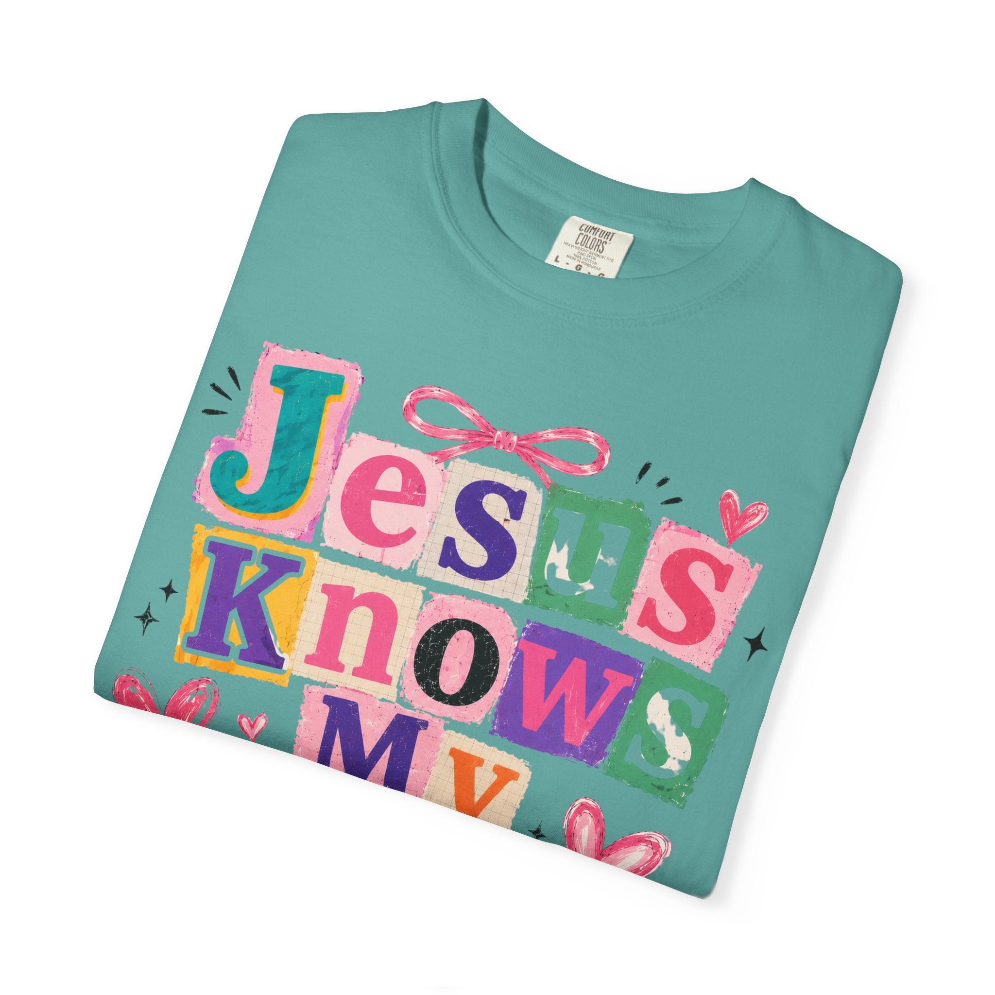 Jesus Knows My Heart T-Shirt — Colorful Faith Graphic Tee