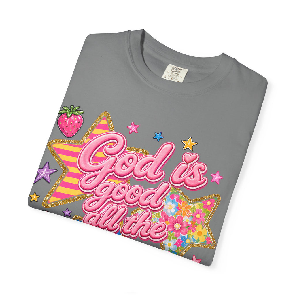 God Is Good All the Time T-Shirt — Retro Pastel Faith Graphic Tee
