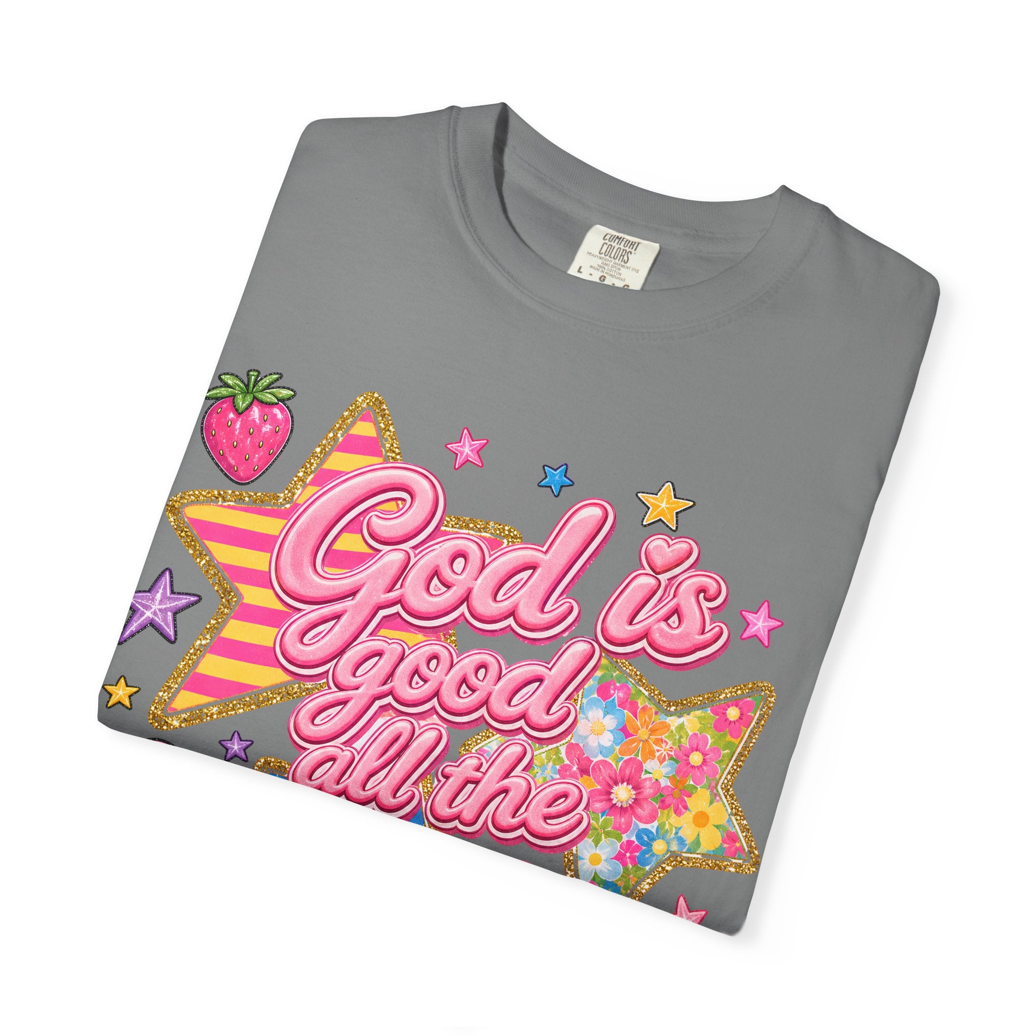 God Is Good All the Time T-Shirt — Retro Pastel Faith Graphic Tee