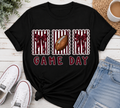 Game Day Football T-Shirt — Vintage Stripes & Helmet Design