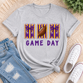 Game Day Football Tee — Purple & Gold Tailgate Shirt