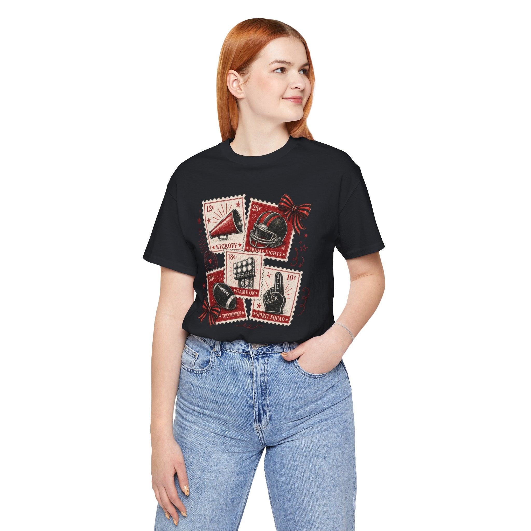 Holiday Football Stamps Graphic Tee