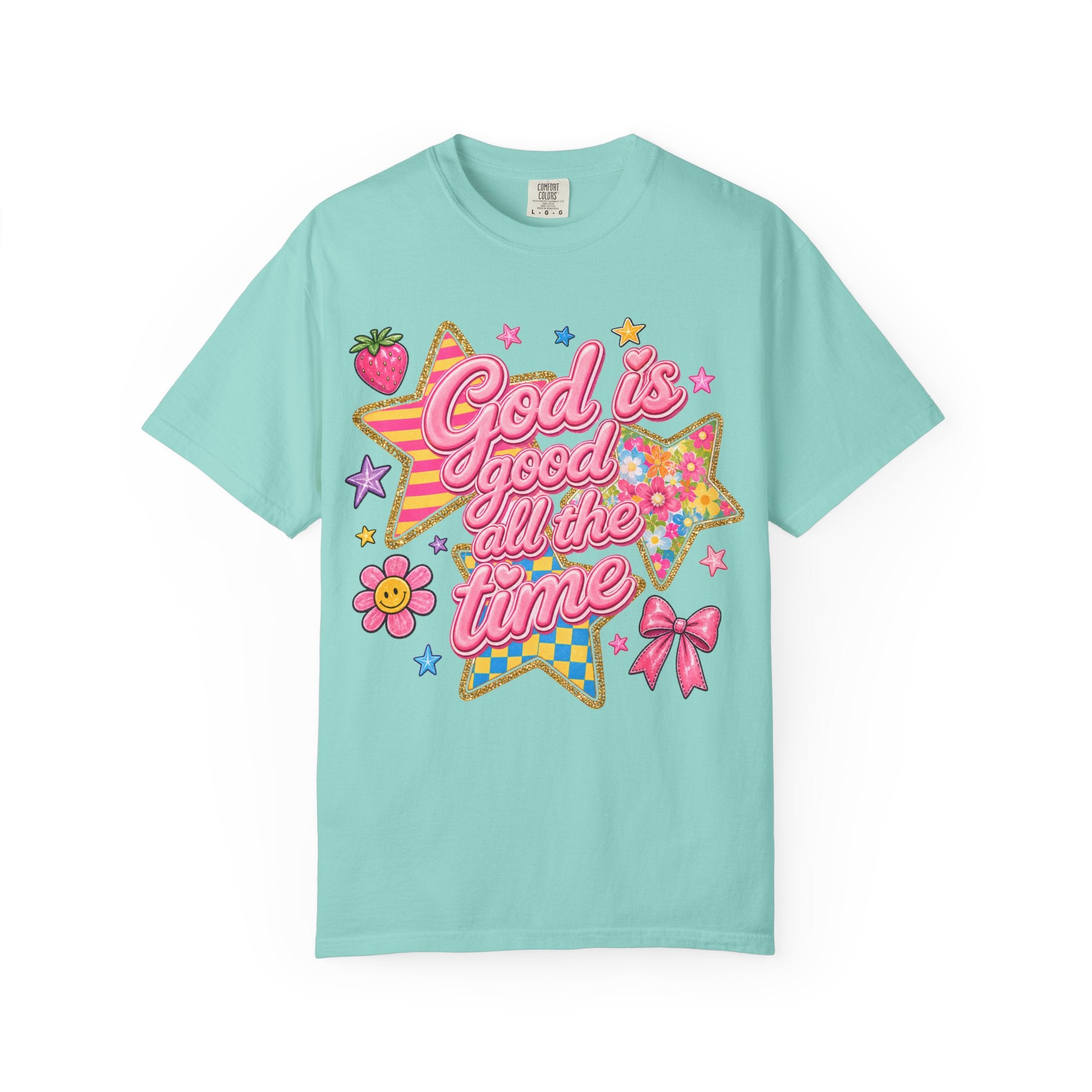 God Is Good All the Time T-Shirt — Retro Pastel Faith Graphic Tee