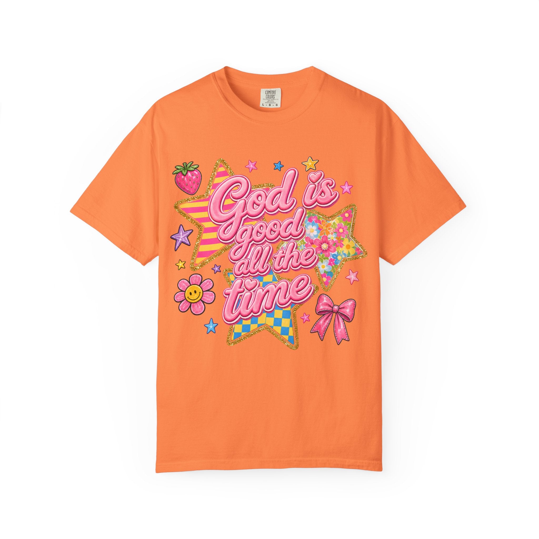 God Is Good All the Time T-Shirt — Retro Pastel Faith Graphic Tee