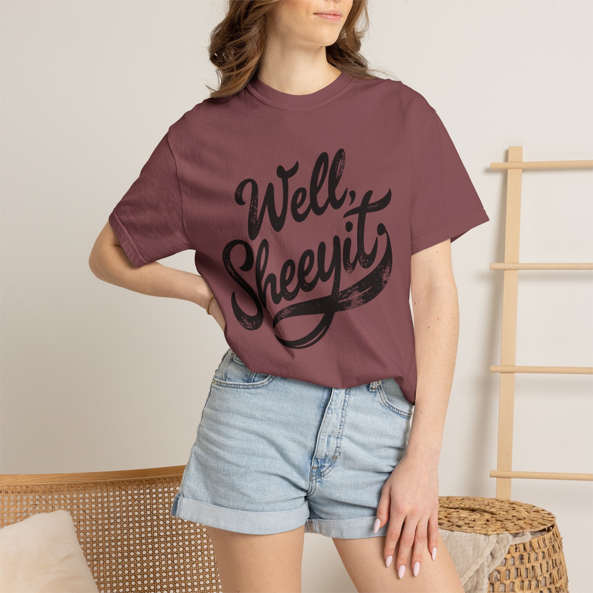 Well, Sheeyit T-Shirt — Vintage Script Graphic Tee
