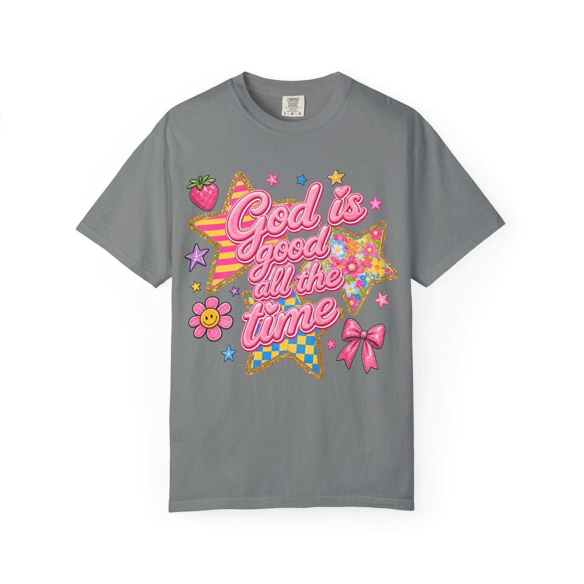 God Is Good All the Time T-Shirt — Retro Pastel Faith Graphic Tee