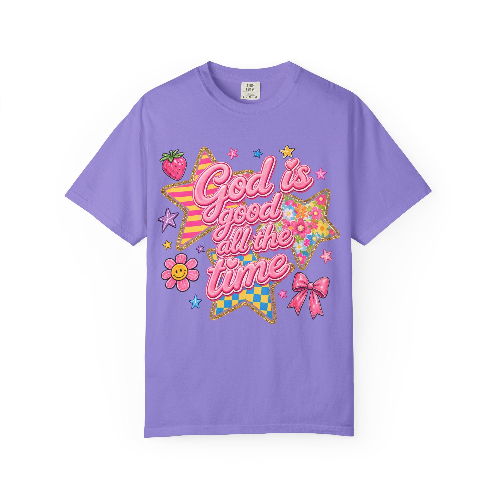 God Is Good All the Time T-Shirt — Retro Pastel Faith Graphic Tee