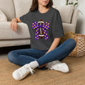 Football With Purple Polka Dot Bow T‑Shirt