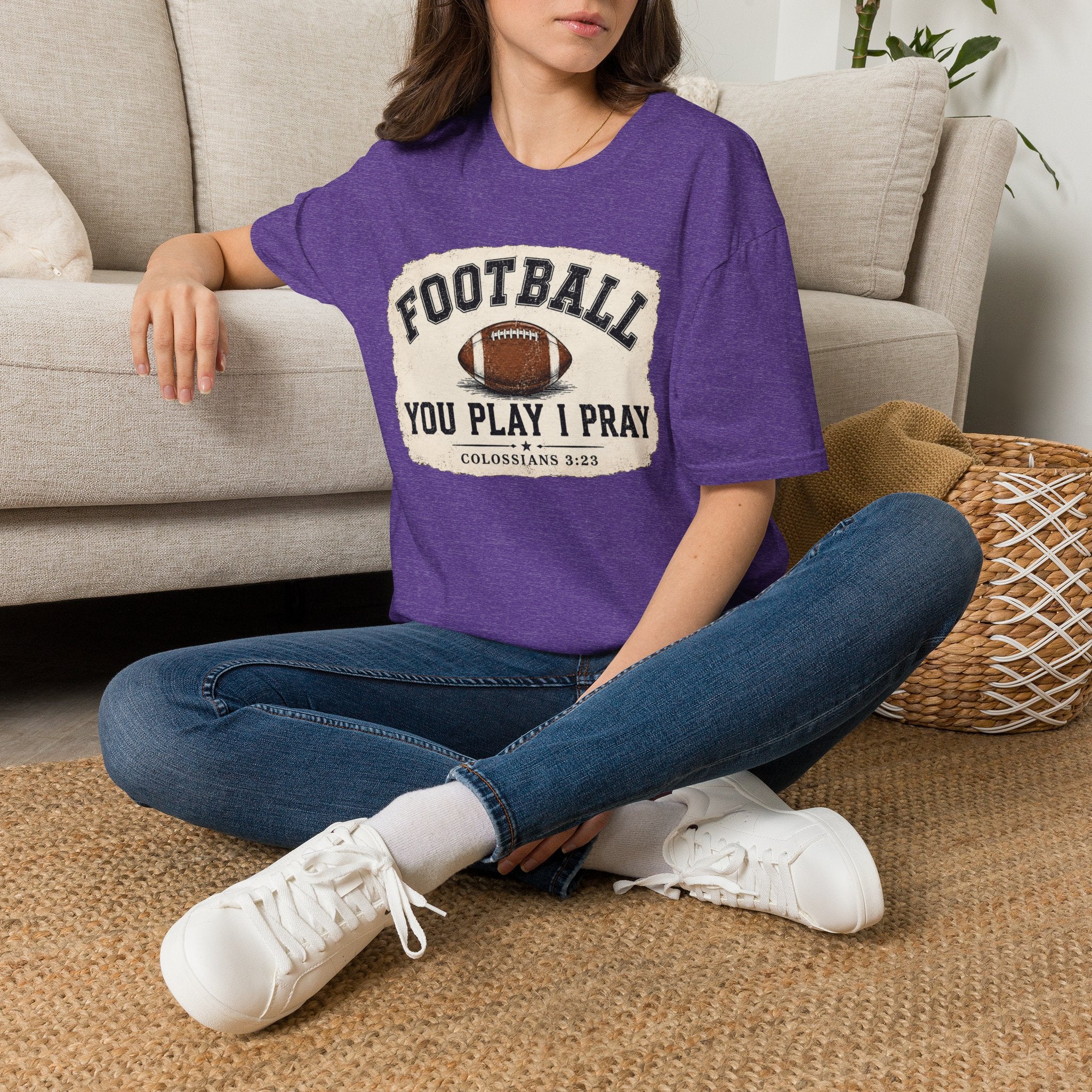 Football 'You Play I Pray' T‑Shirt — Christian Football Fan Tee