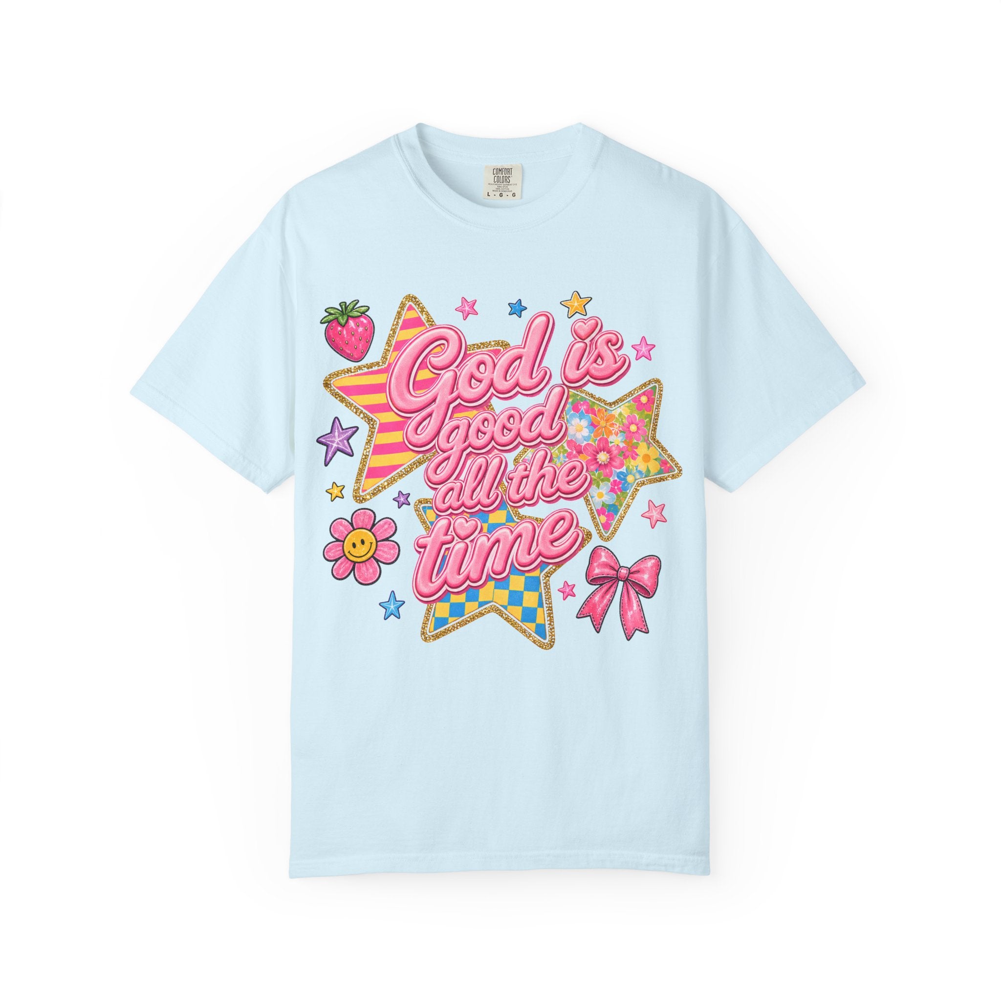God Is Good All the Time T-Shirt — Retro Pastel Faith Graphic Tee