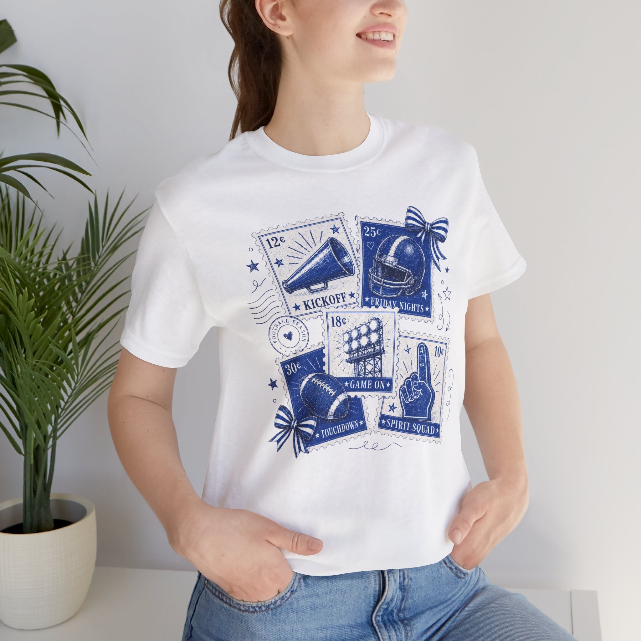 Vintage Football Stamp Collage T-Shirt