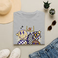 Football Spirit Graphic T-Shirt — Checker & Leopard Team Design