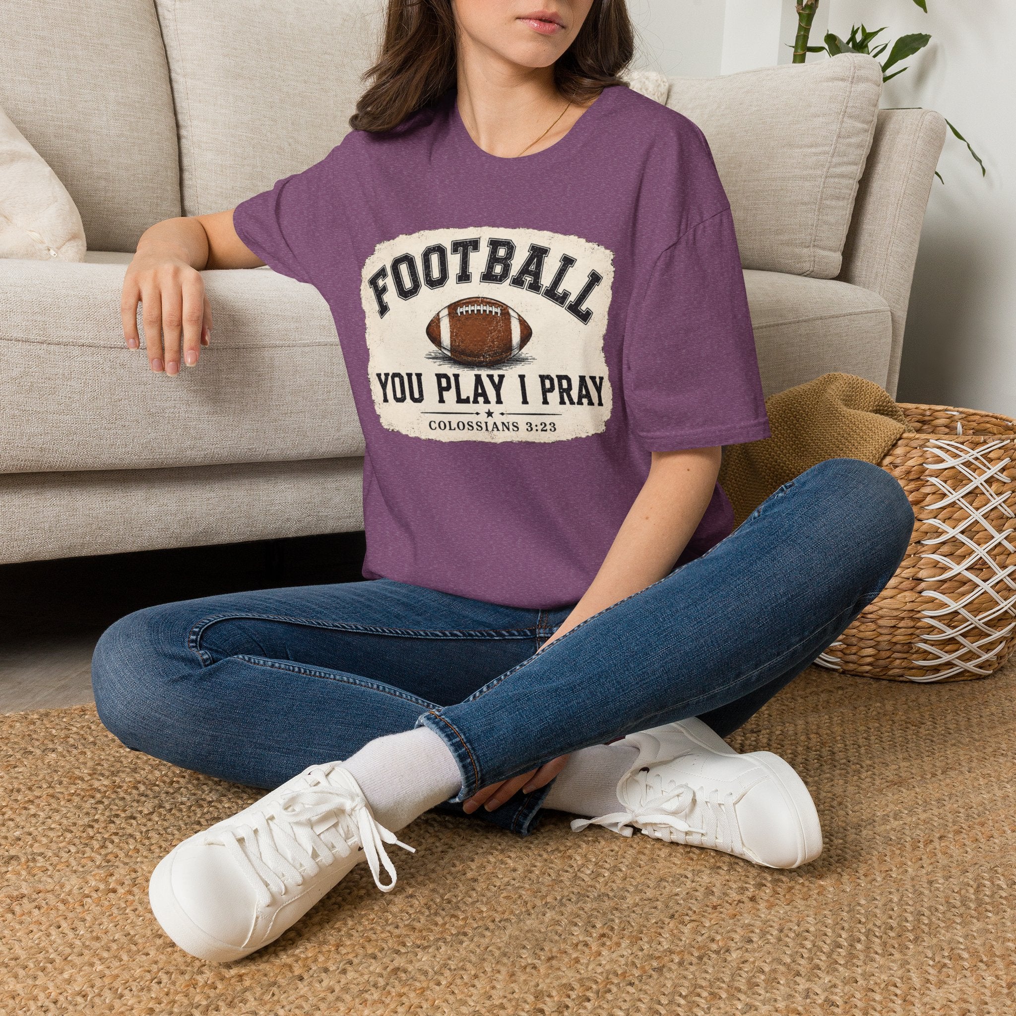 Football 'You Play I Pray' T‑Shirt — Christian Football Fan Tee