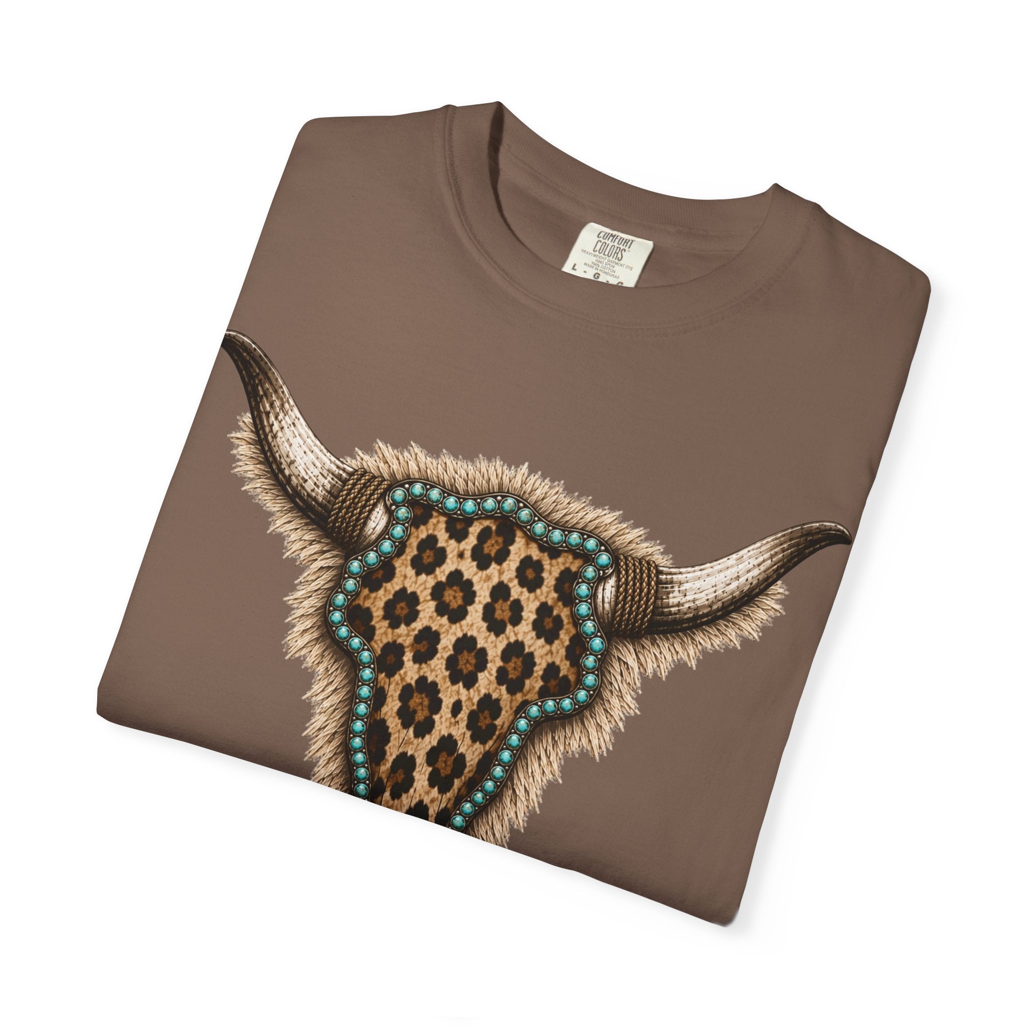 Leopard Skull Tee — Western Bull Skull Graphic T-Shirt