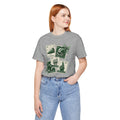 Vintage Sports Stamp Tee — Green Football & Fan Icons