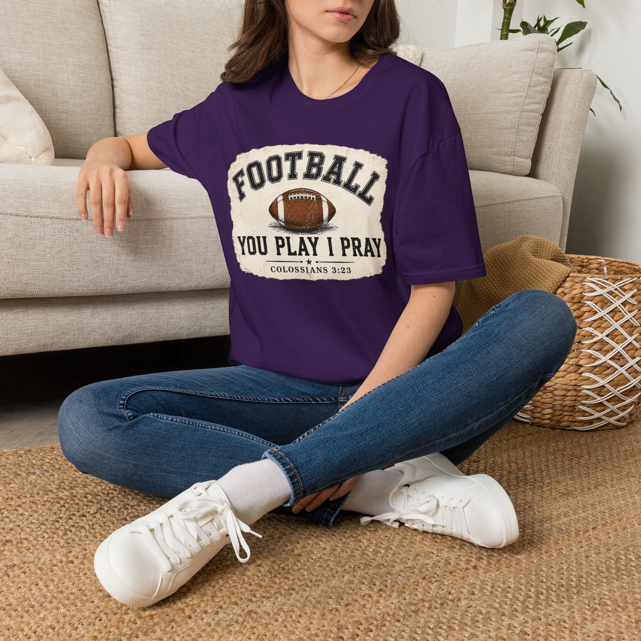 Football 'You Play I Pray' T‑Shirt — Christian Football Fan Tee