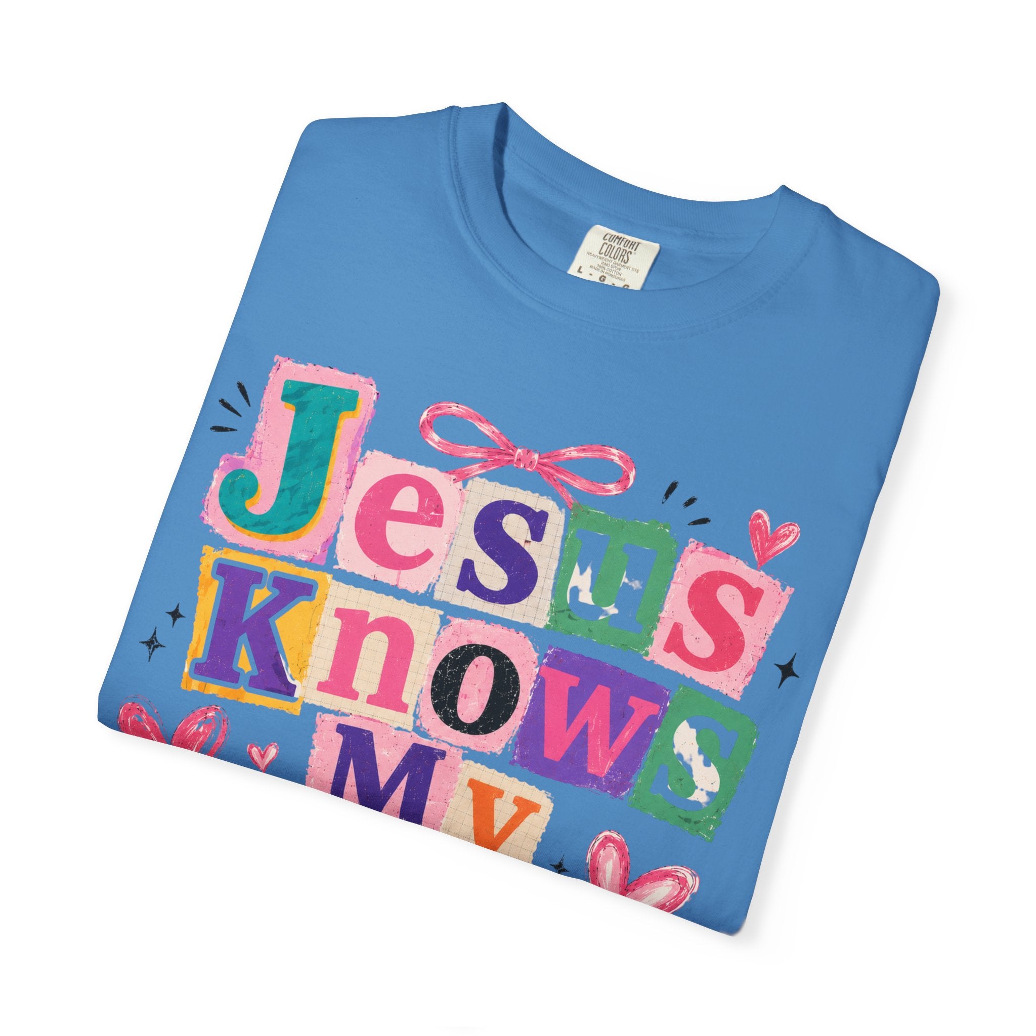 Jesus Knows My Heart T-Shirt — Colorful Faith Graphic Tee
