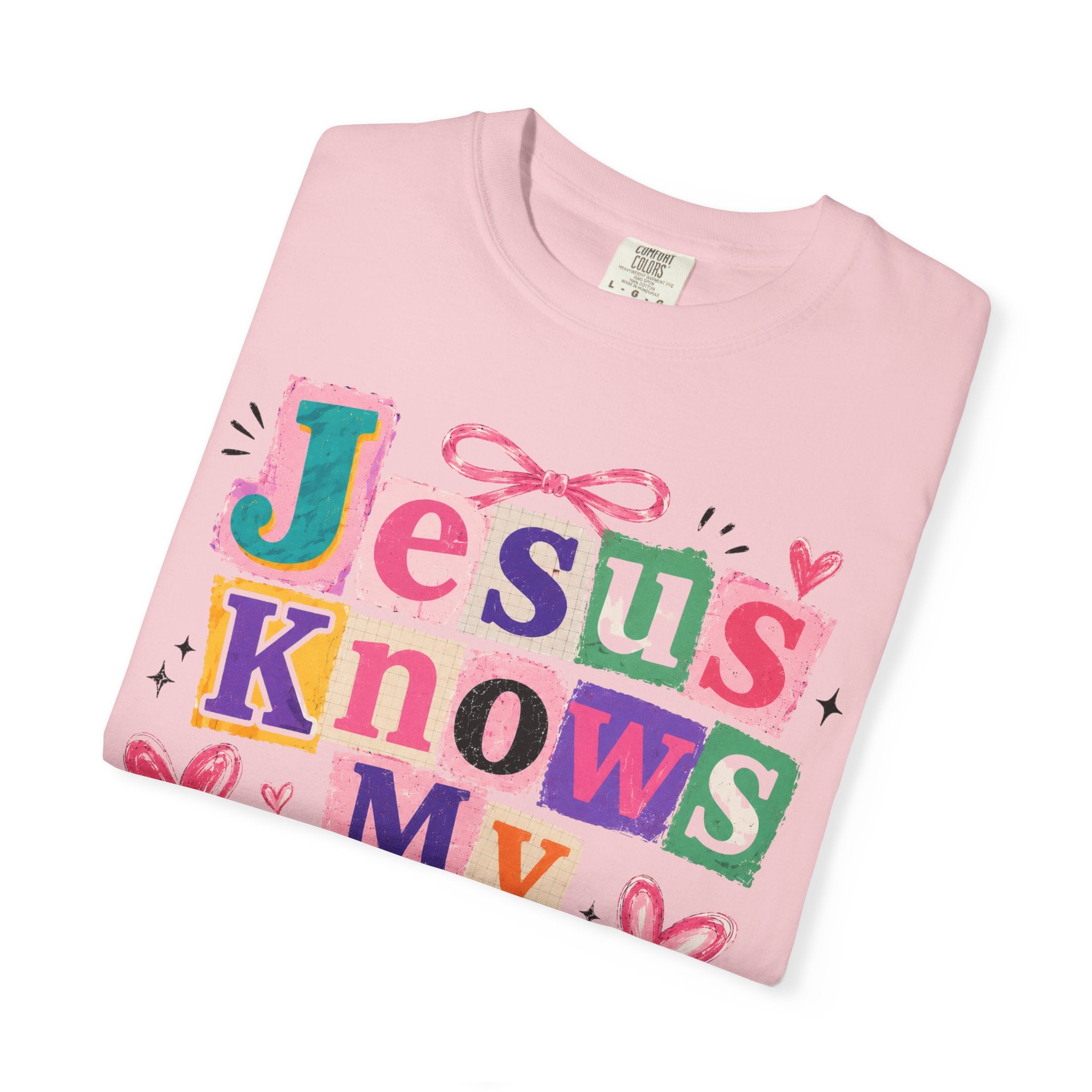 Jesus Knows My Heart T-Shirt — Colorful Faith Graphic Tee
