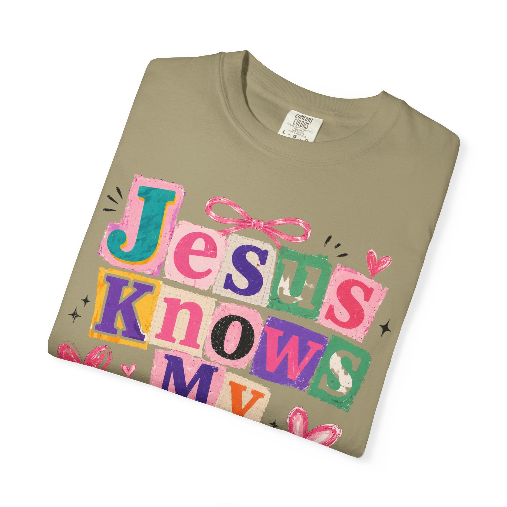 Jesus Knows My Heart T-Shirt — Colorful Faith Graphic Tee
