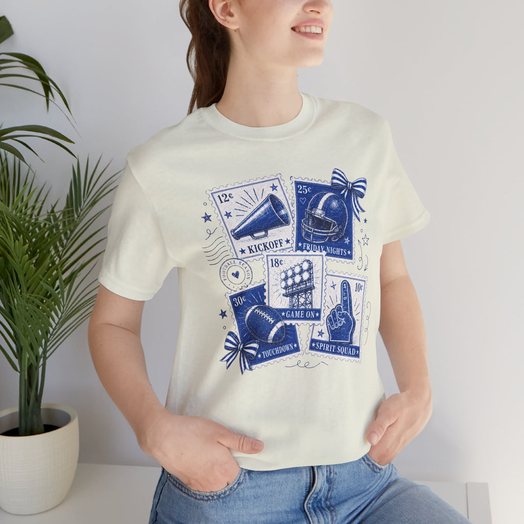 Vintage Football Stamp Collage T-Shirt