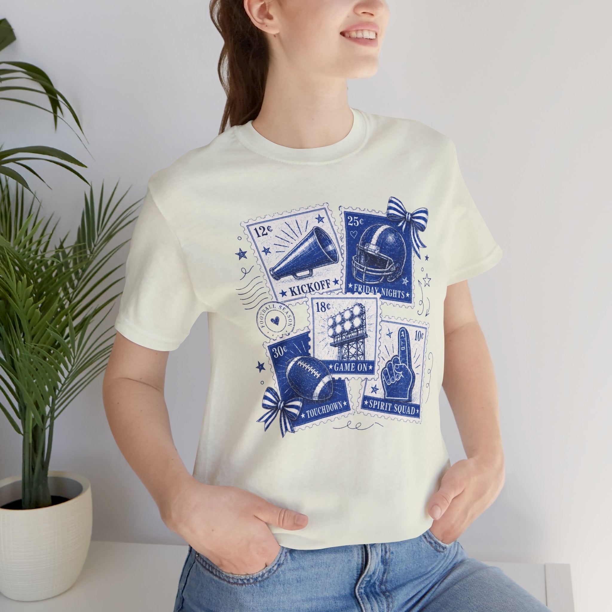 Vintage Football Stamp Collage T-Shirt